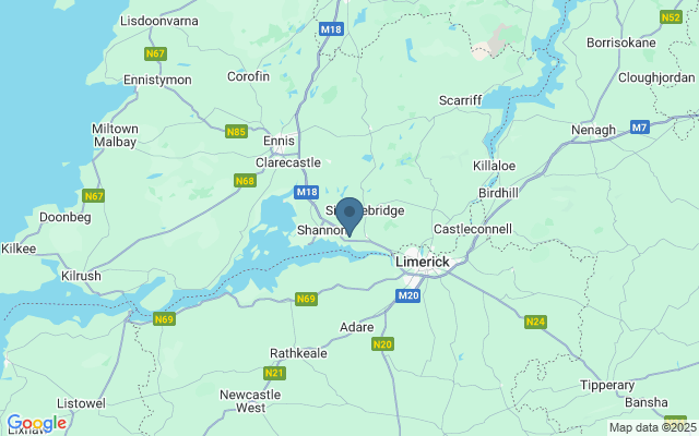 Kaart met locatie Bunratty Castle